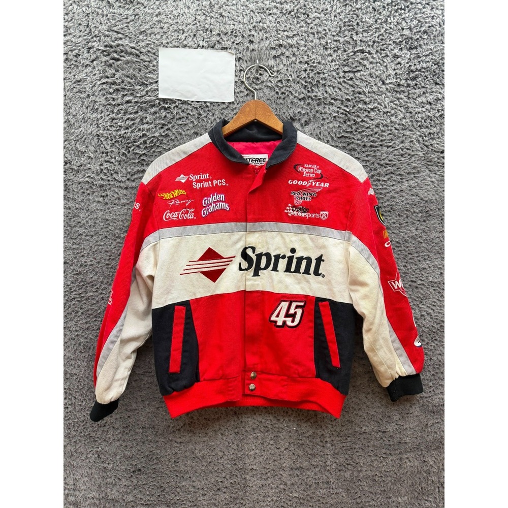 Vintage 1990s Wateree Kyle Petty #45 Sprint Nascar Racing Jacket Youth Size M